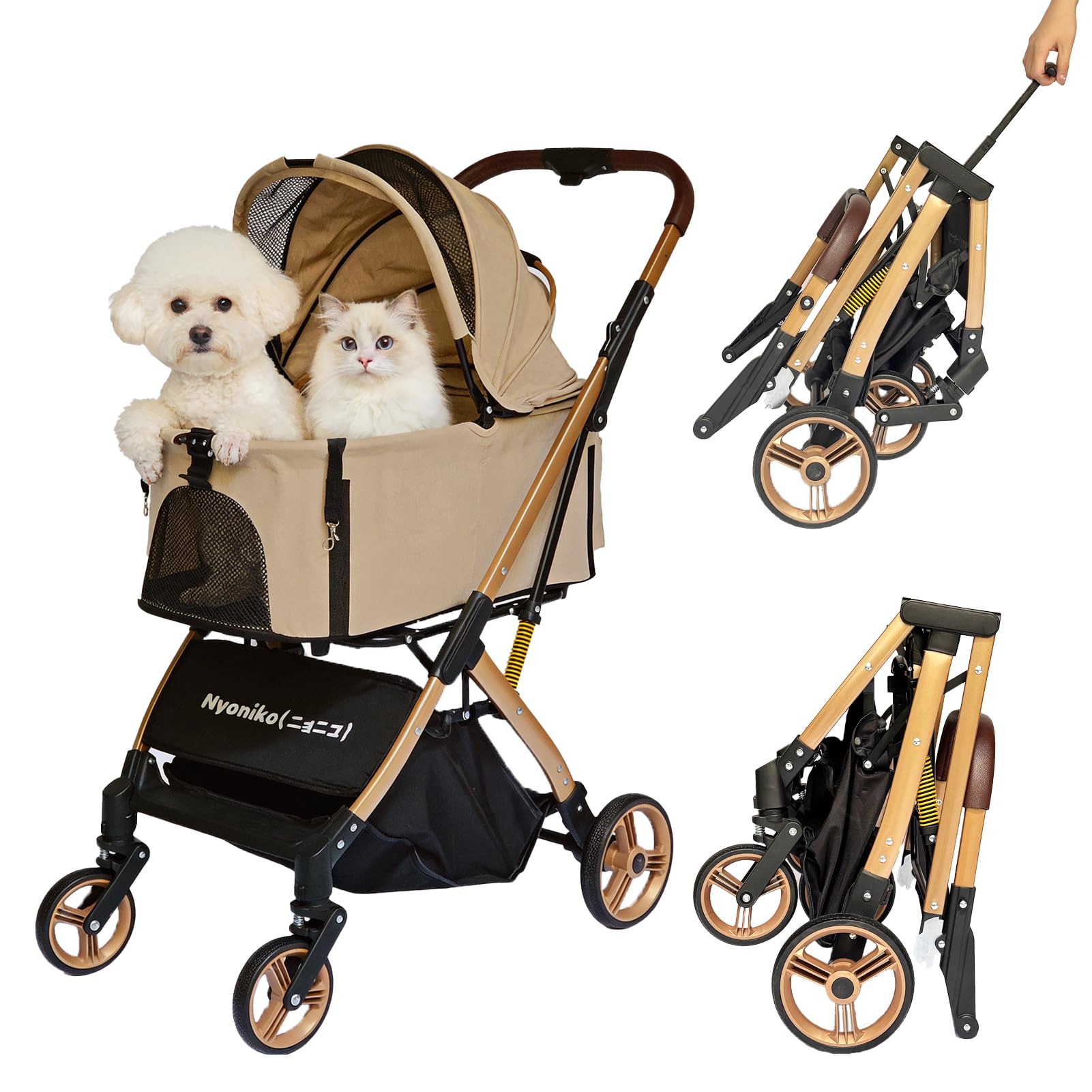 Amazon.co.jp: [Nyoniko(ニョニコ)]ペットカート 分離型 自立